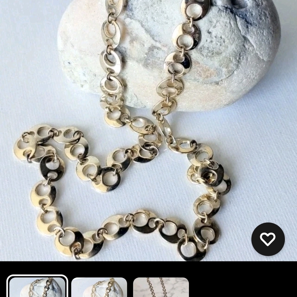 Elegant Gold Tone Chain Necklace